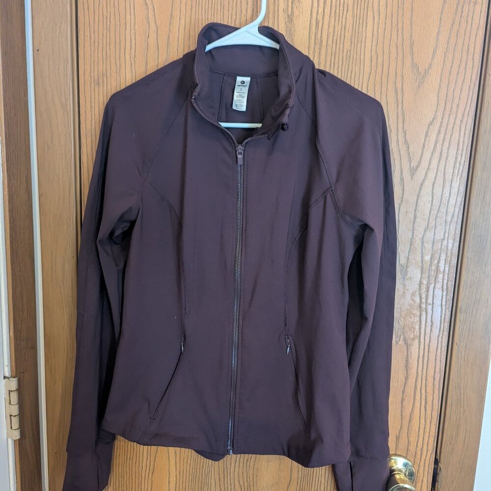 90 Degree by ReflexJacket Zip Collared Athleisure Purple w/ Pockets-L
